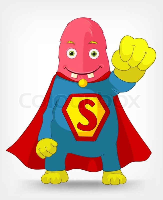 652x800 Funny Monster Super Hero Stock Vector Colourbox