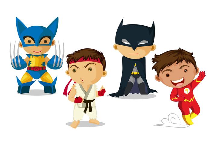 700x490 Super Hero Kid Vectors