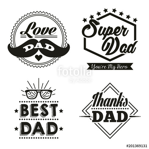 500x500 Happy Fathers Day Stickers With Moustache Best Dad Glasses Super