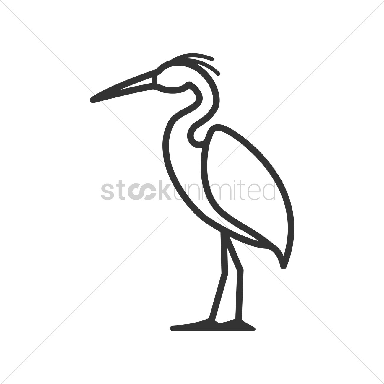 1300x1300 Heron Vector Image