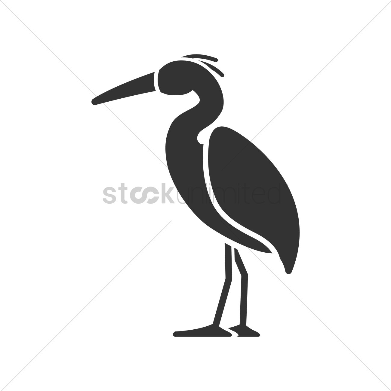 1300x1300 Heron Vector Image