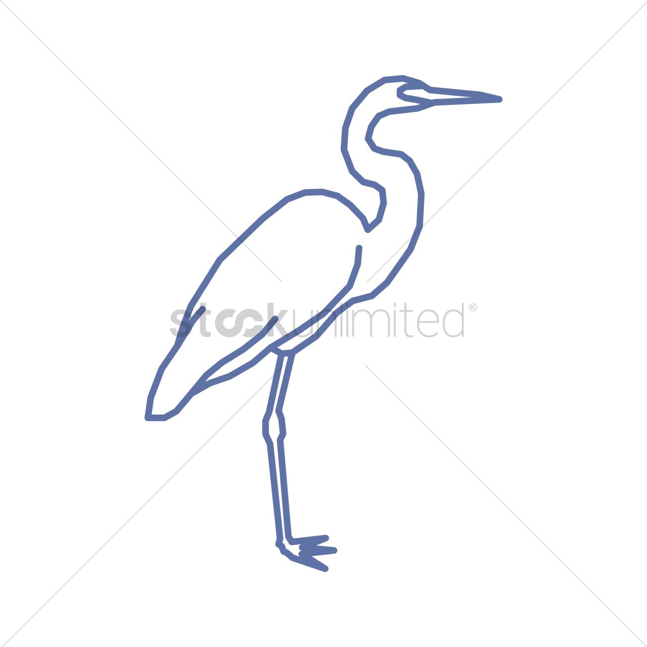 1300x1300 Heron Vector Image