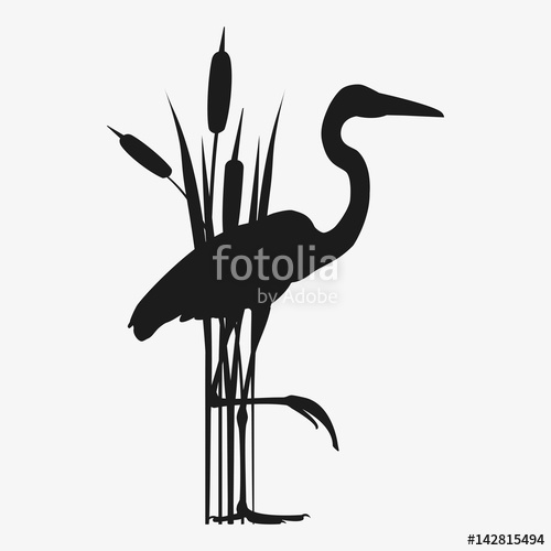 500x500 Heron Vector Silhouette Stock Image And Royalty Free Vector Files