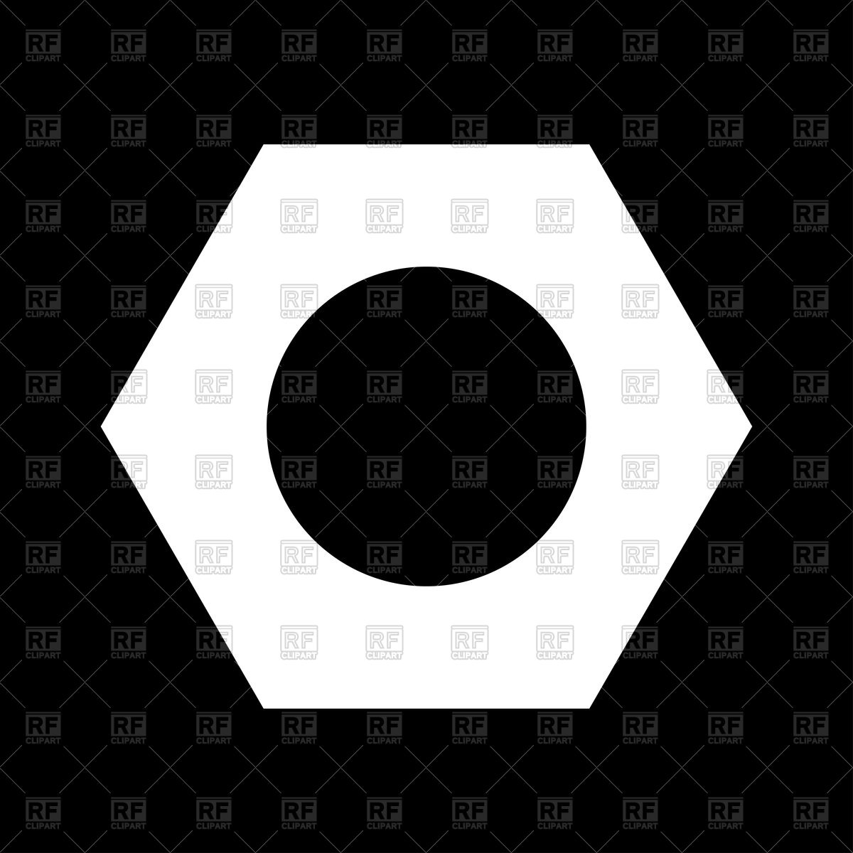 1200x1200 Hex Nut Silhouette Vector Image Vector Artwork Of Objects