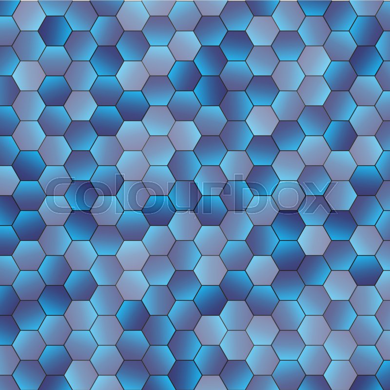 800x800 Abstract Blue Hexagon Background. Vector Illustration For Design