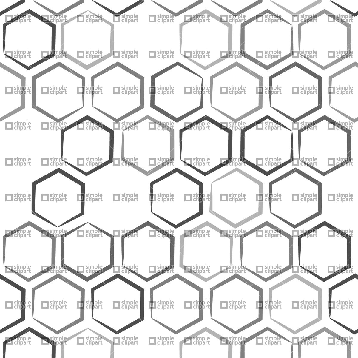 1200x1200 Hexagon (Honeycomb) Pattern Vector Image
