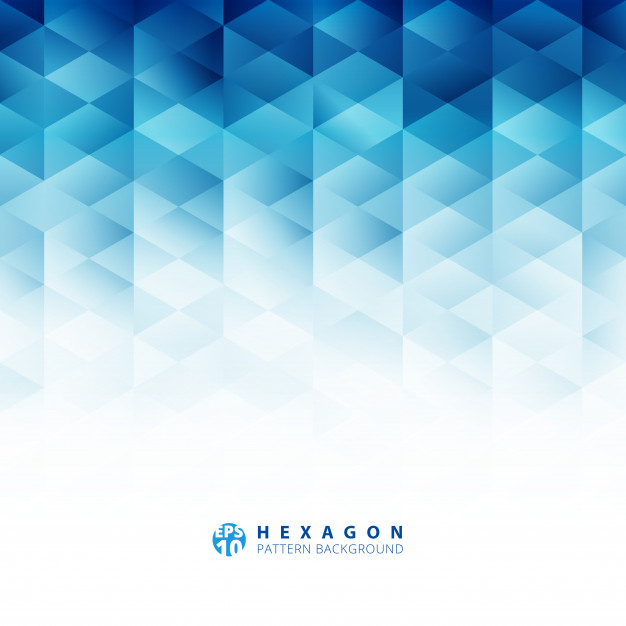 626x626 Abstract Geometric Hexagon Pattern Blue Background Vector