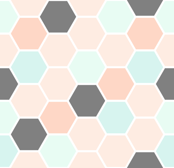 600x578 Hexagon Pattern Seamless Vector Set 04 Free Download