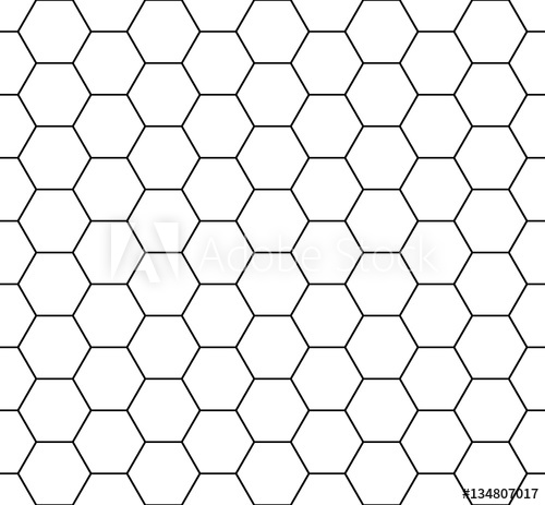 500x463 Seamless Honeycomb Pattern. Seamfree Honey Comb Hexagon Vector