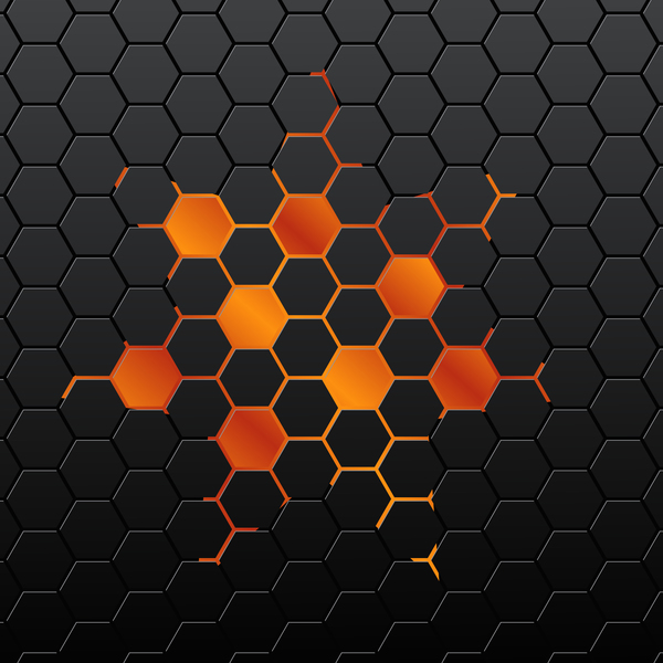 600x600 Black Hexagon Background Vector Free Download
