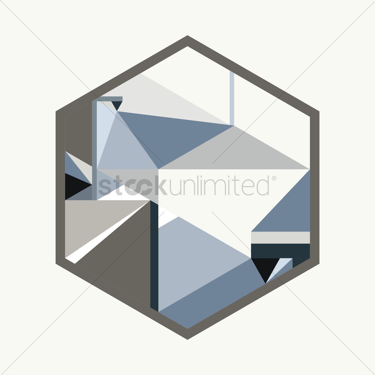 1300x1300 Geometric Design In A Hexagon Vector Image