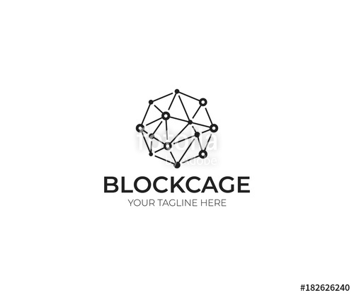 500x417 Blockchain Logo Template. Technology Vector Design. Cryptocurrency