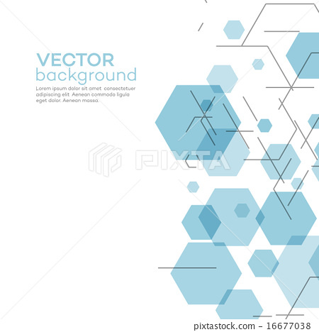 450x468 Abstract Background With Hexagons. Vector Illustration