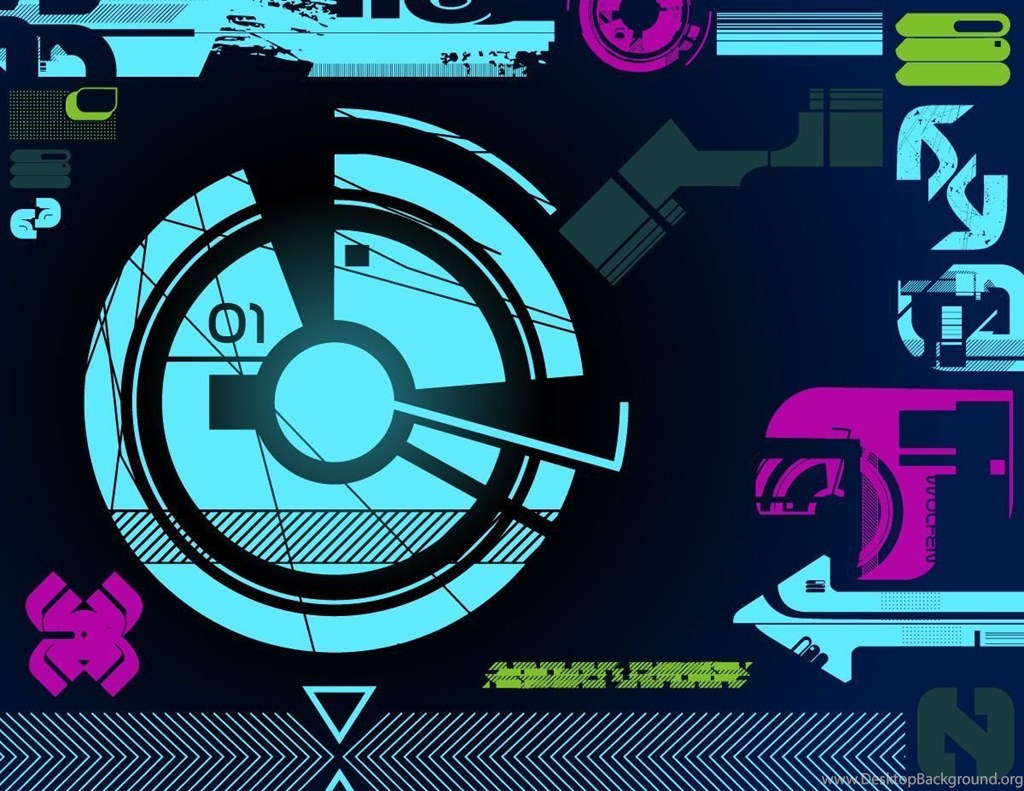 1024x791 Futuristic Hi Tech Vector Pack Desktop Background