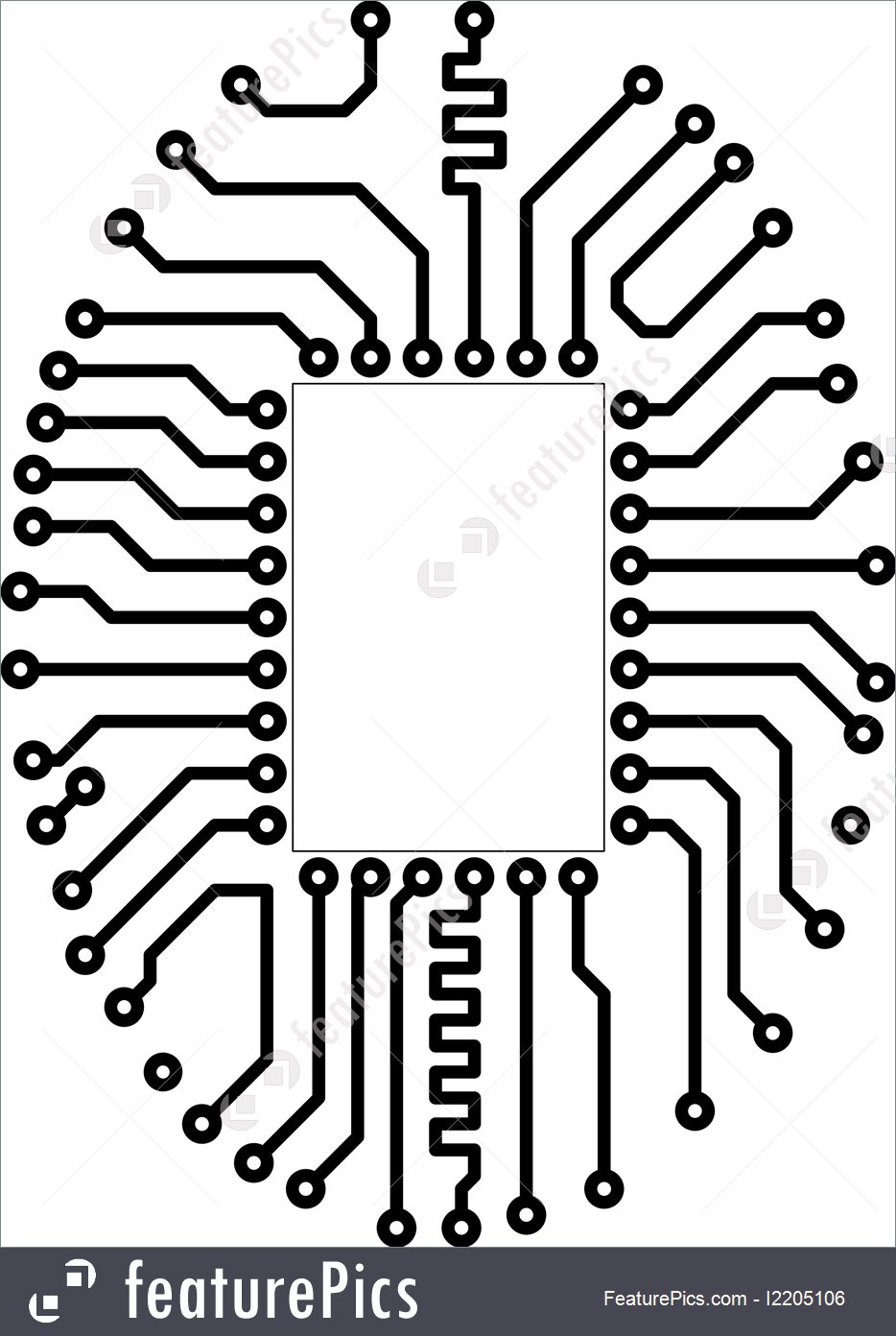934x1392 Hi Tech Vector Circuit Board Blank Vignette