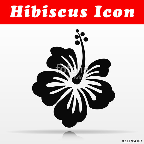 500x500 Hibiscus Flower Vector Icon Design Stock Image And Royalty Free