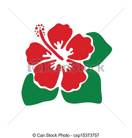 450x470 Vector Illustration Of Hibiscus Flower.