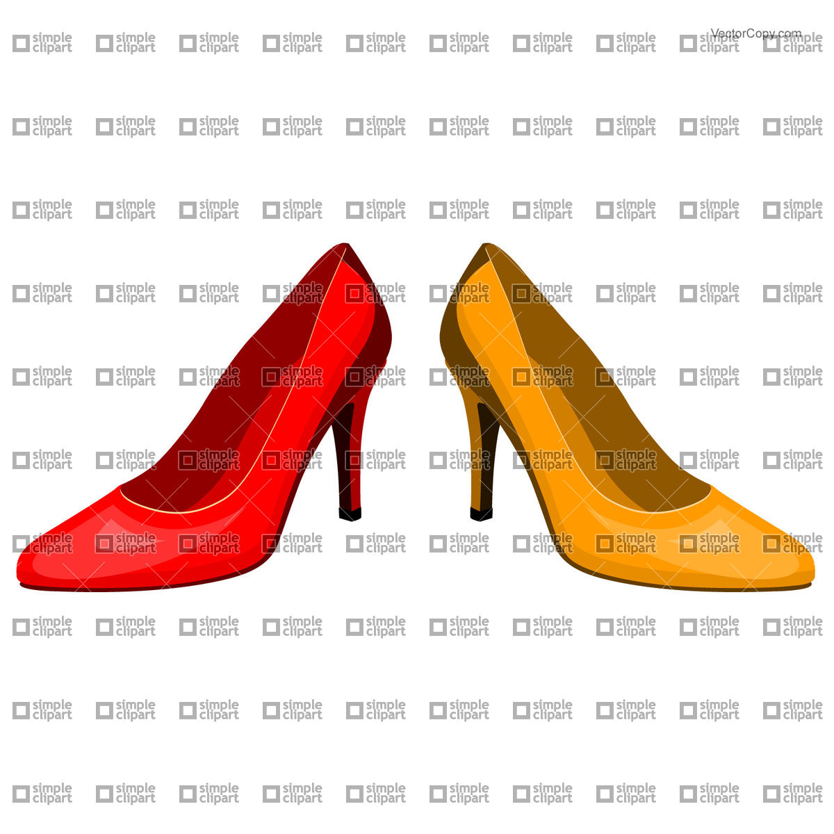 1200x1200 High Heel Shoe Vector Image