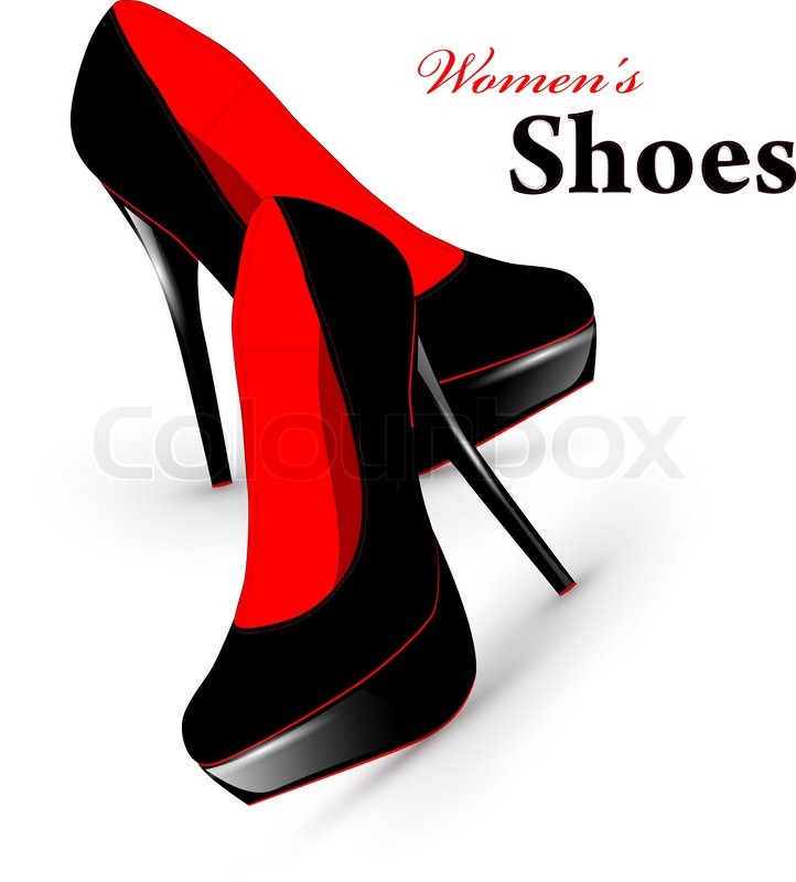 722x800 Illustration Of Fashion High Heel Woman Shoes Stock Vector