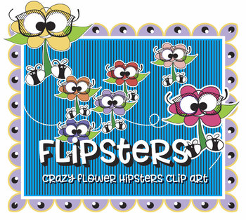 350x314 Flipsters! Hipster Flower Clip Art Characters, High Resolution