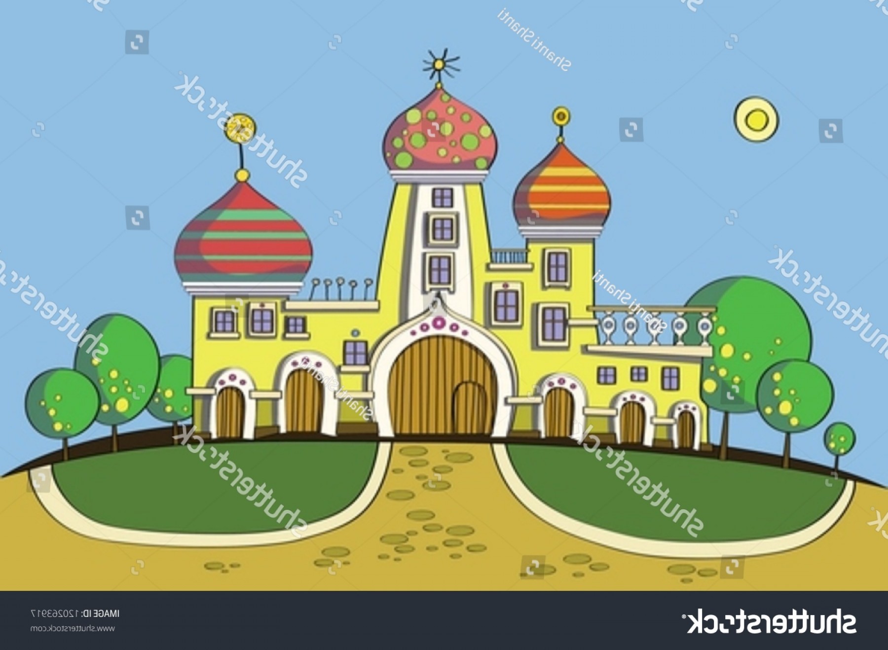 1800x1318 Small Castle High Resolution Vector Image Shopatcloth