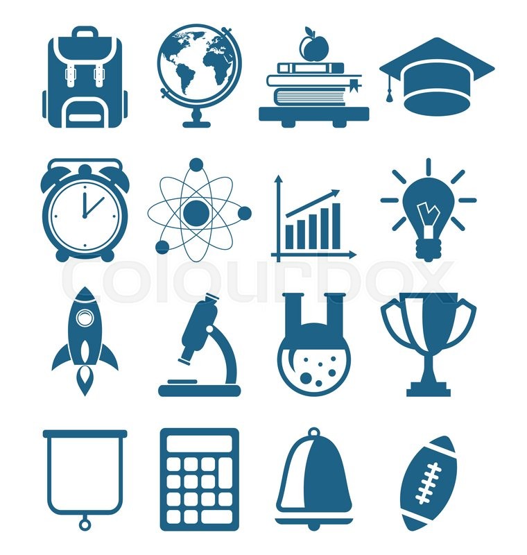 760x800 Illustration High School And College Education Minimal Icons