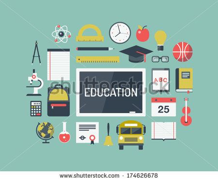 450x373 Modern Flat Icons Vector Collection Concept Of High School Object