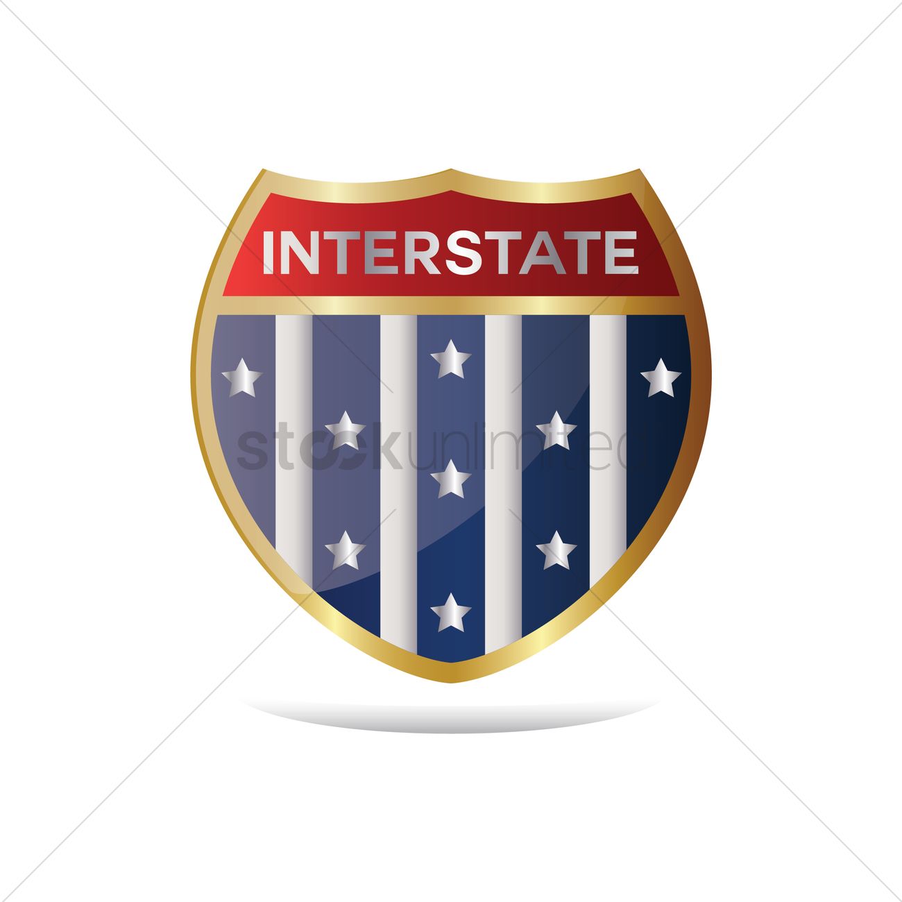 1300x1300 Interstate Highway Sign Vector Image