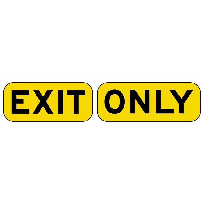 660x660 Exit Only Highway Sign Vector