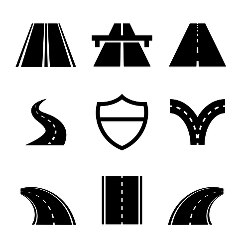 490x490 Highway Free Vector Art
