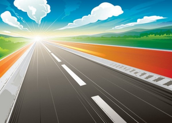 600x429 Infinity Sunrise Highway Vector Graphic