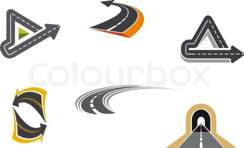 800x486 Road And Highway Symbols Stock Vector Colourbox