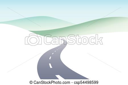450x299 Country Road Curved Highway Vector Perfect Design Illustration
