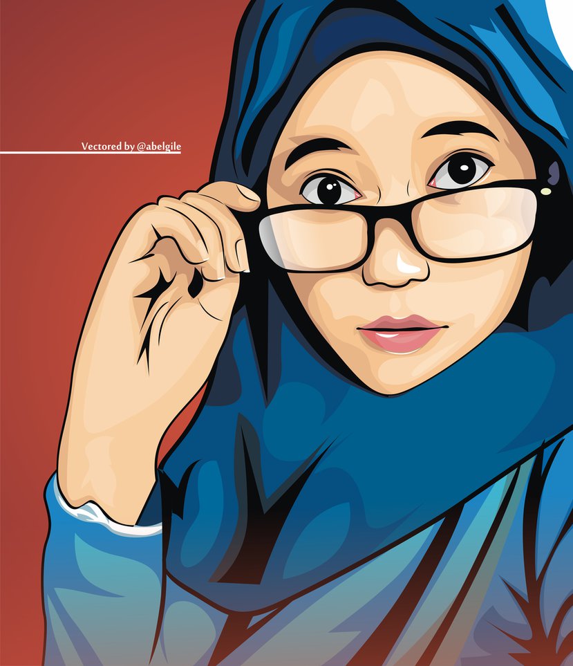 829x963 Meli In Hijab Vector By Belogile