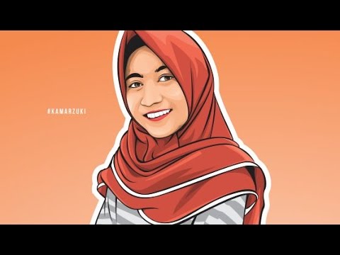 480x360 How To Draw Vector In Coreldraw Pretty Hijab Girl Part 2