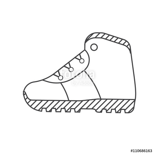 Hiking Boots Vector at GetDrawings | Free download