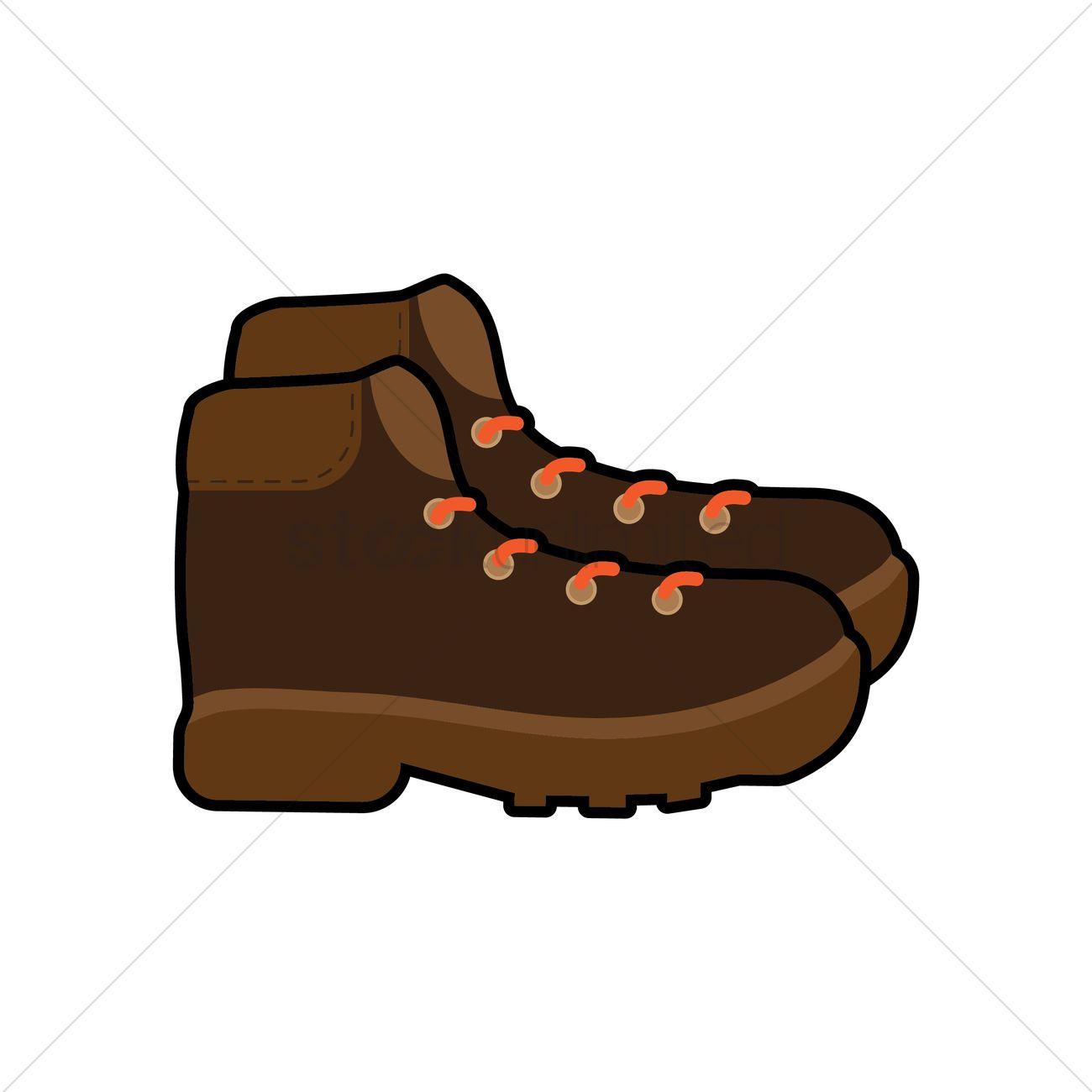 1300x1300 Hiking Boots Vector Image