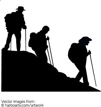 335x355 Download Group Hiking Silhouette