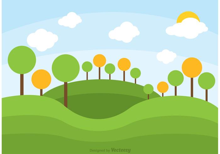 700x490 Rolling Hills Landscape Vector