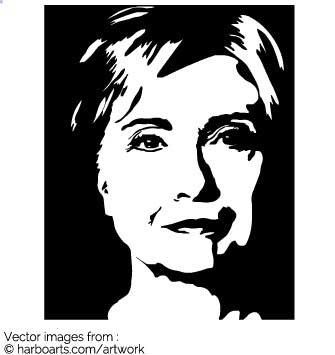 335x355 Download Hillary Clinton Stencil
