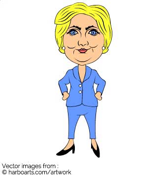 335x355 Download Hillary Clinton Cartoon Lady