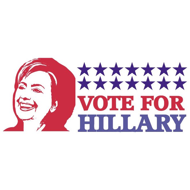 660x660 Vote For Hillary Clinton Free Vector 123freevectors
