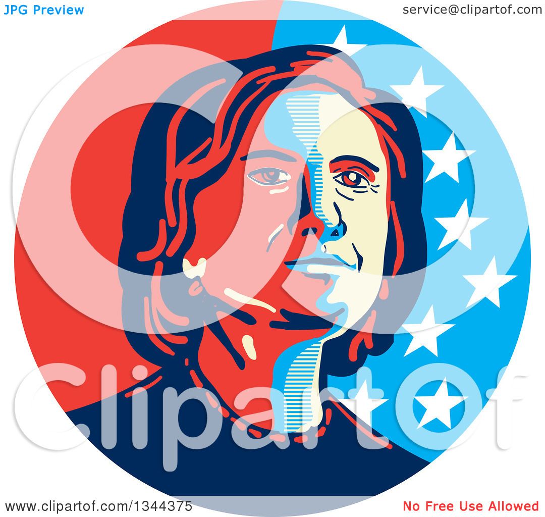 1080x1024 Clipart Of A Hillary Clinton Stencil Portrait