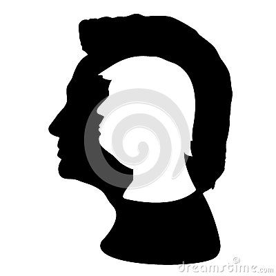 400x400 Donald Trump And Hillary Clinton Silhouettes, Vector File