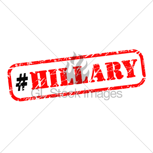 500x500 Hillary Clinton Hashtag Illustration Gl Stock Images