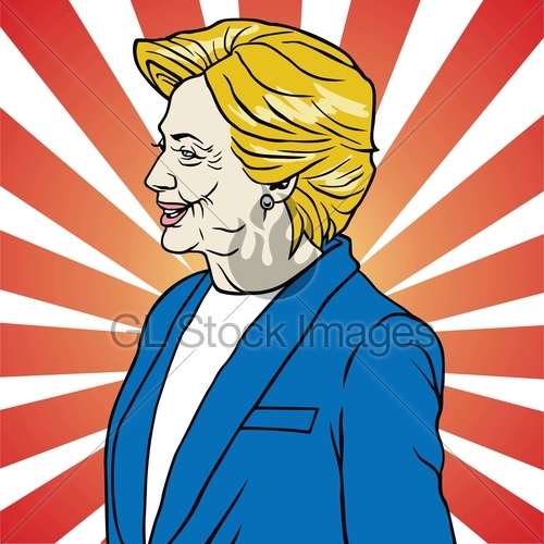 500x500 Hillary Clinton Pop Art Poster Vector Gl Stock Images