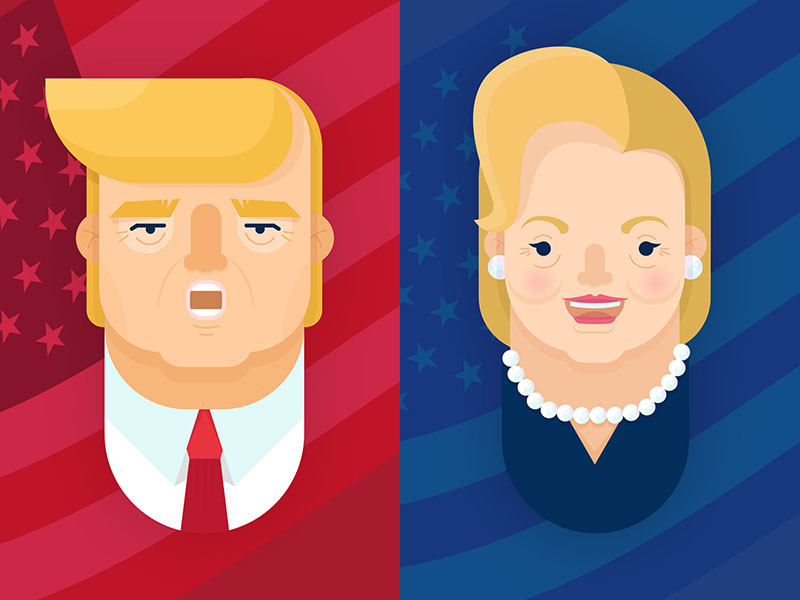 800x600 Trump Vs. Hillary By Magda Gogo