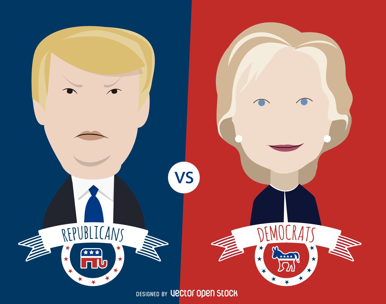 1600x1262 Clinton And Trump Cartoon Illustration Trends, Politics Amp News