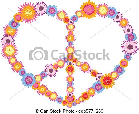 450x371 Hippies Clipart Heart Flower