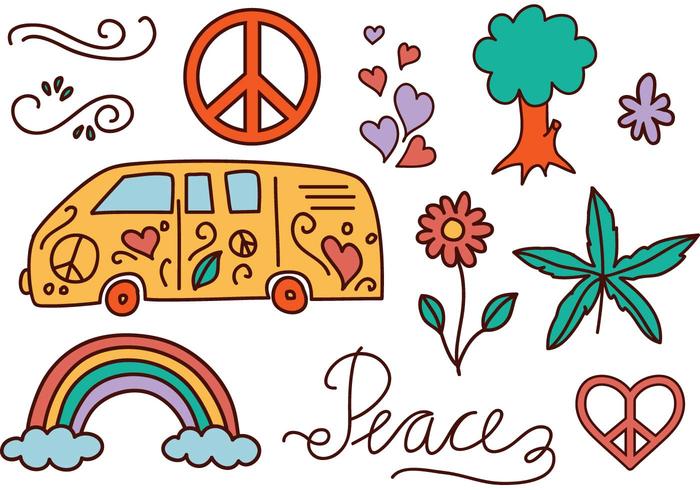 700x490 Free Hippie Vectors